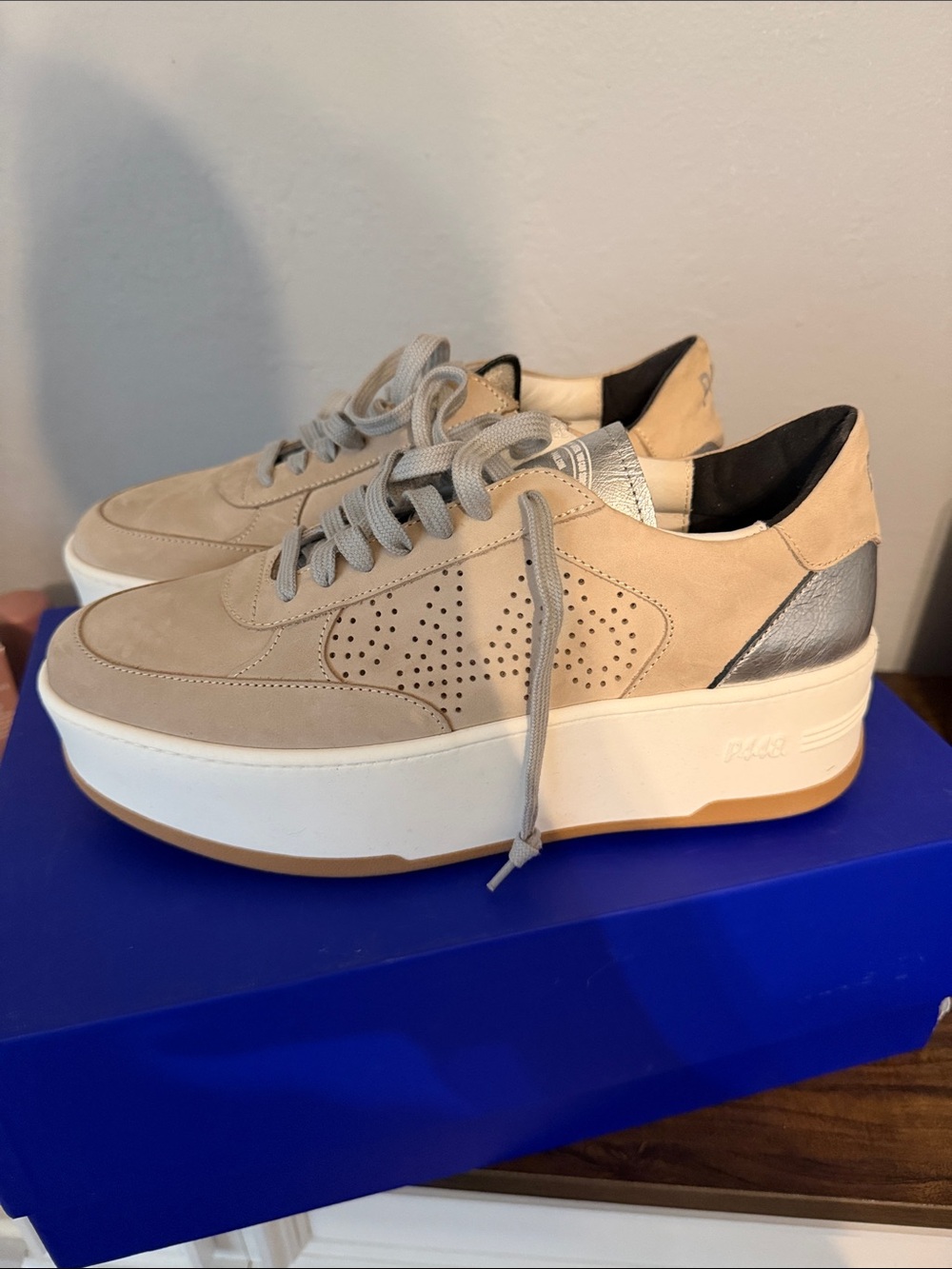 P448 Beige Women’s Empire Platform Sneakers